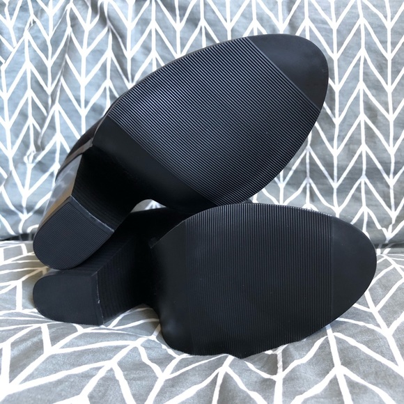 Spring - Black Faux Suede Heeled Boots - Size 8.5 - Picture 11 of 12